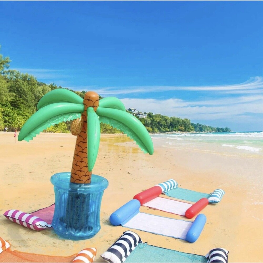 63'' Inflatable Palm Tree Cooler Summer Swimming Party Decor Floating Drink READ - Picture 7 of 10